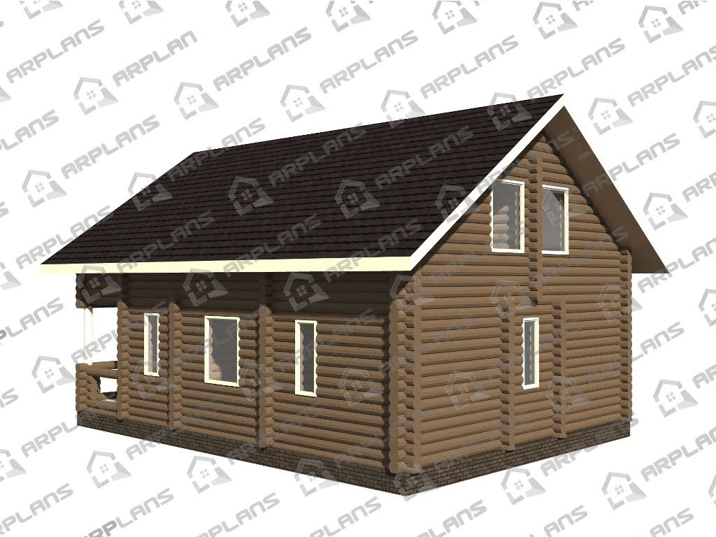 Проект дома из бревна ДО-003