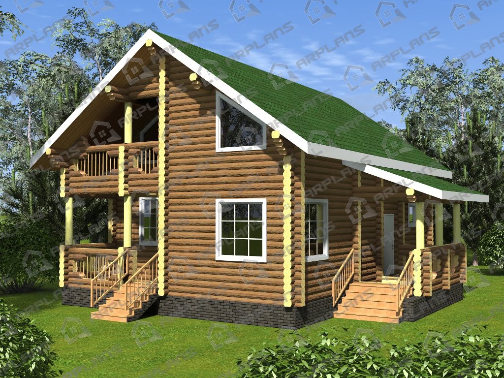 Проект дома из бревна ДО-008