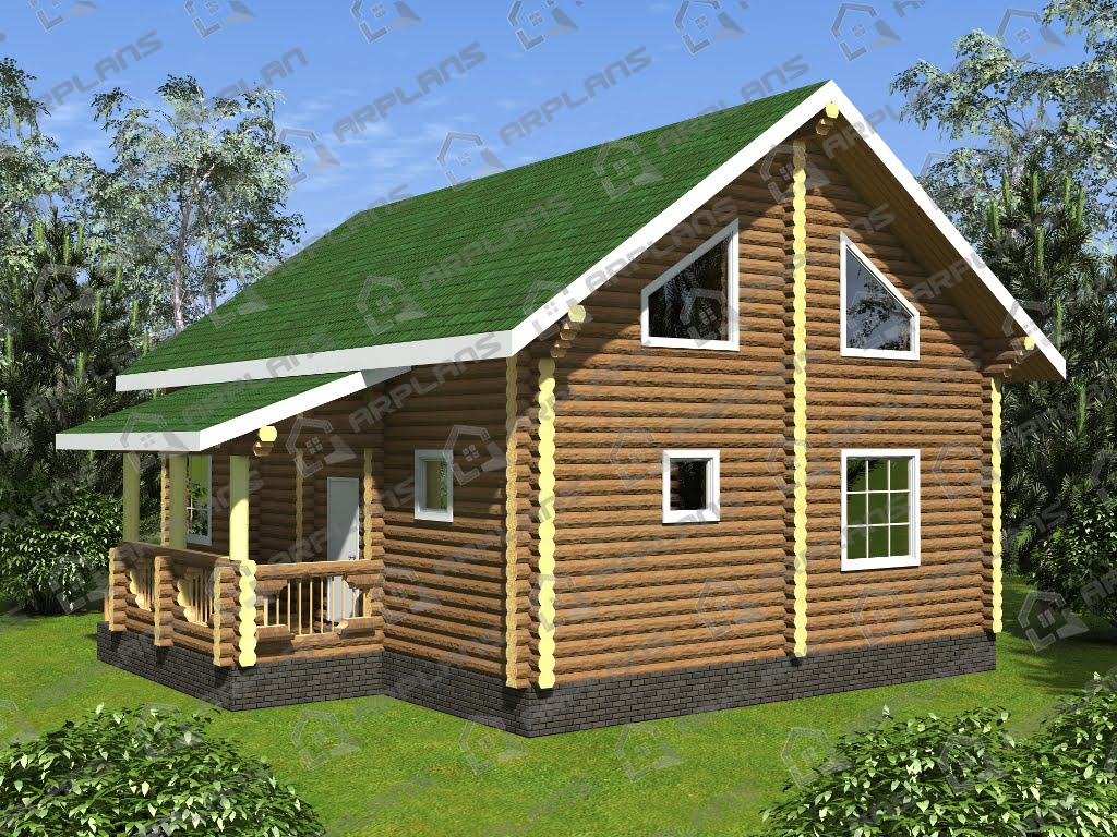 Проект дома из бревна ДО-008
