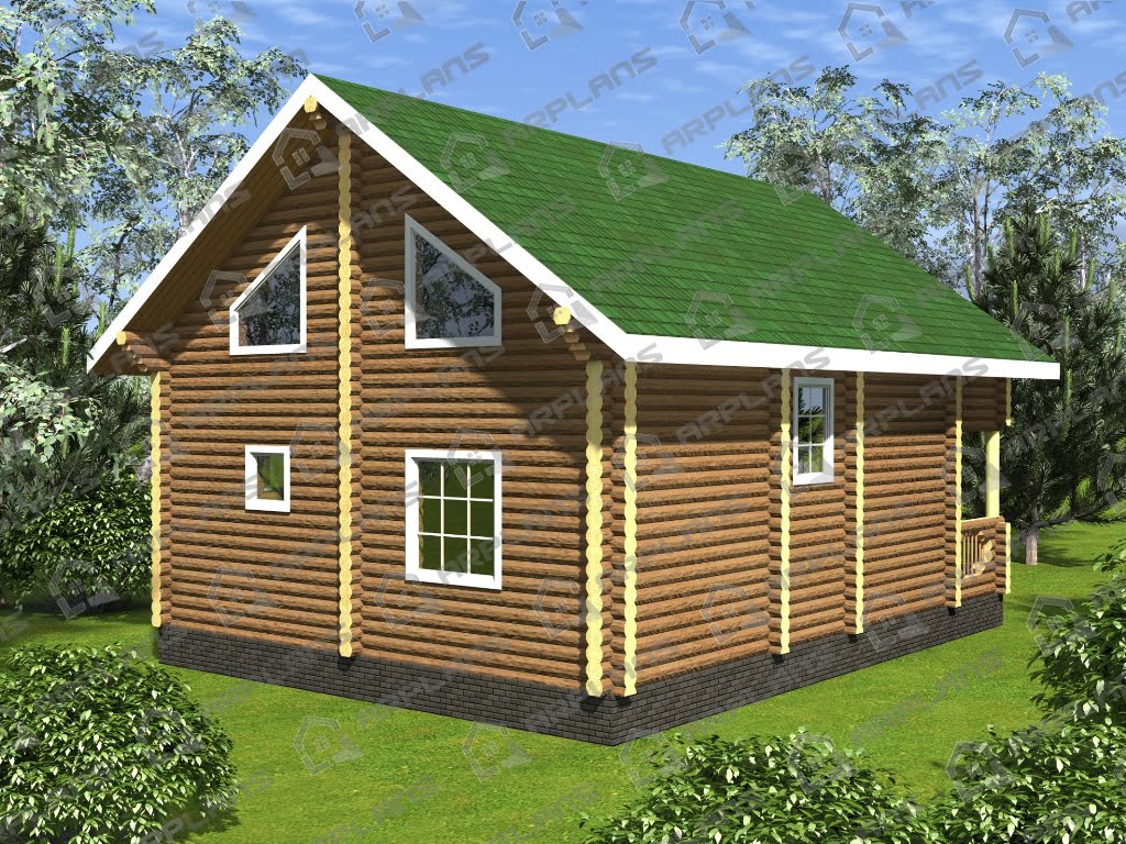 Проект дома из бревна ДО-008