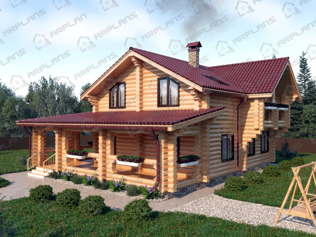 Проект дома из бревна ДО-010