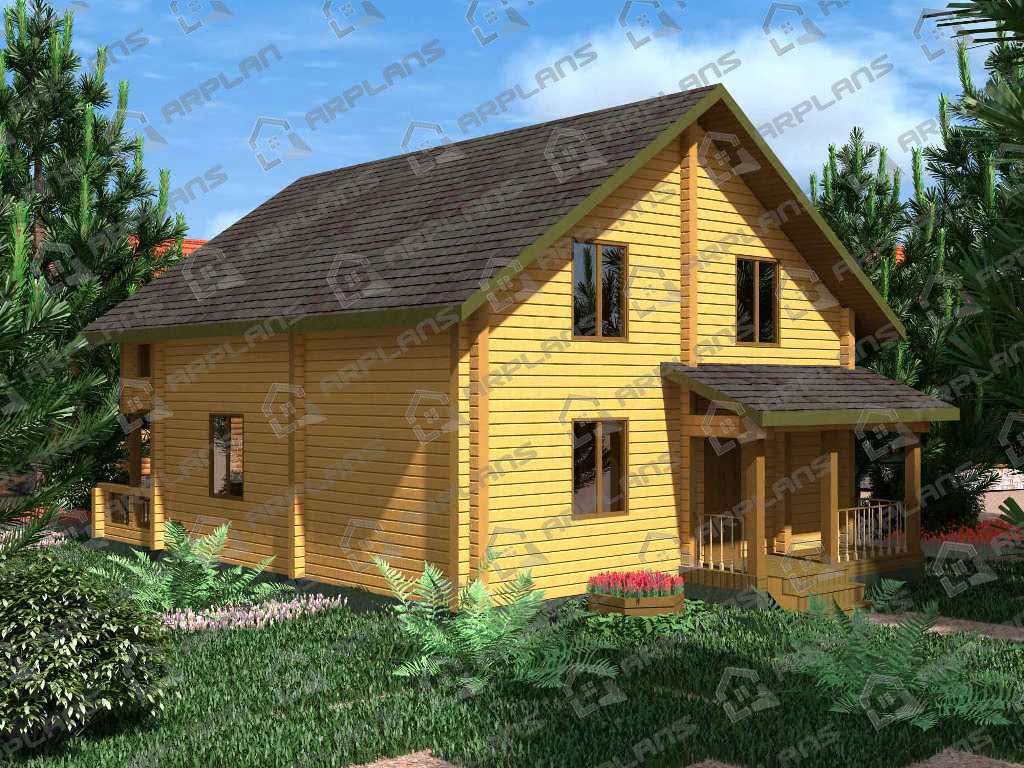 Проект дома из бруса ДС-001