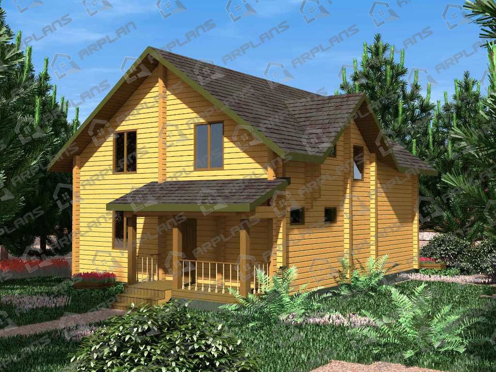 Проект дома из бруса ДС-001