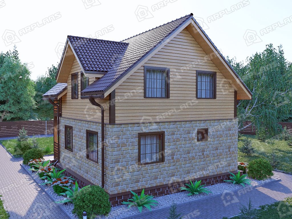Проект комбинированного дома А-006