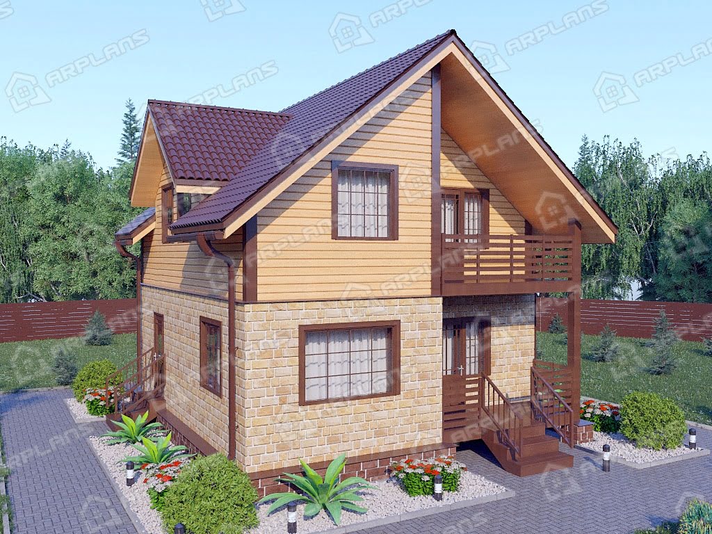 Проект комбинированного дома А-006