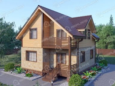 Проект комбинированного дома А-006