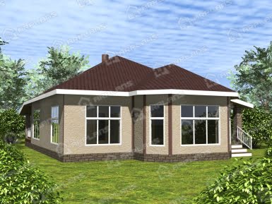 Проект дома из пеноблока К-003